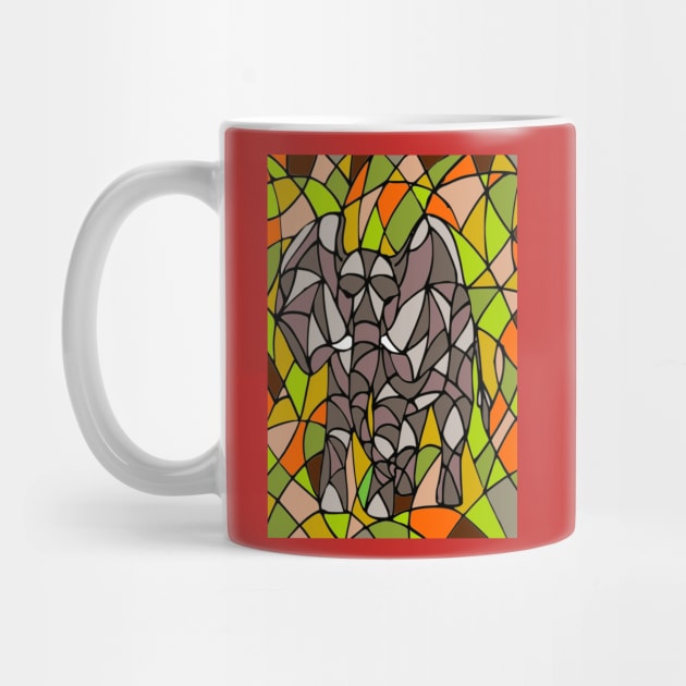 Mosaic elephant by artbyluko